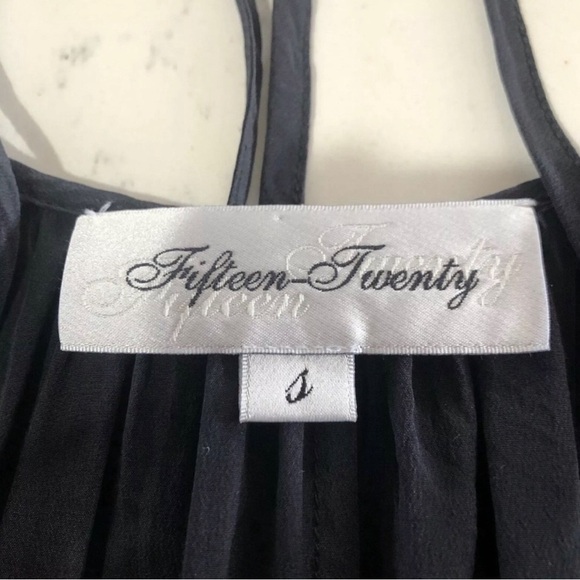 Fifteen -twenty silk ruffle tie front balloon sleeve short tunic/shirt dress - Picture 8 of 11